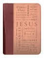 Bible Cover - Names Of Jesus - Medium - Brown/Tan DuoTone