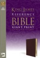 KJV Giant Print Reference/Center Colum-Burgundy Imitation Leather