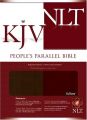 KJV/NLT2 Peoples Parallel Bible-Waln/Burgundy TuTone