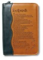 Footprints Bible Cover in Carmel & Black