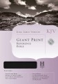 KJV Giant Print Reference Bible-Black Genuine