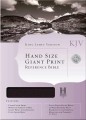 KJV Hand Size Giant Print Reference Bible, Burgundy Genuine Leather Indexed