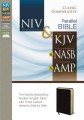 Classic Comparative Side-By-Side-NIV/KJV/NASB/AMP - Burgundy Leather