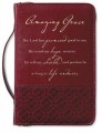 Bible Cover-Amazing Grace-Large-Rich Red