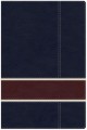 HCSB Military Families Bible-Navy/Crimson LeatherT